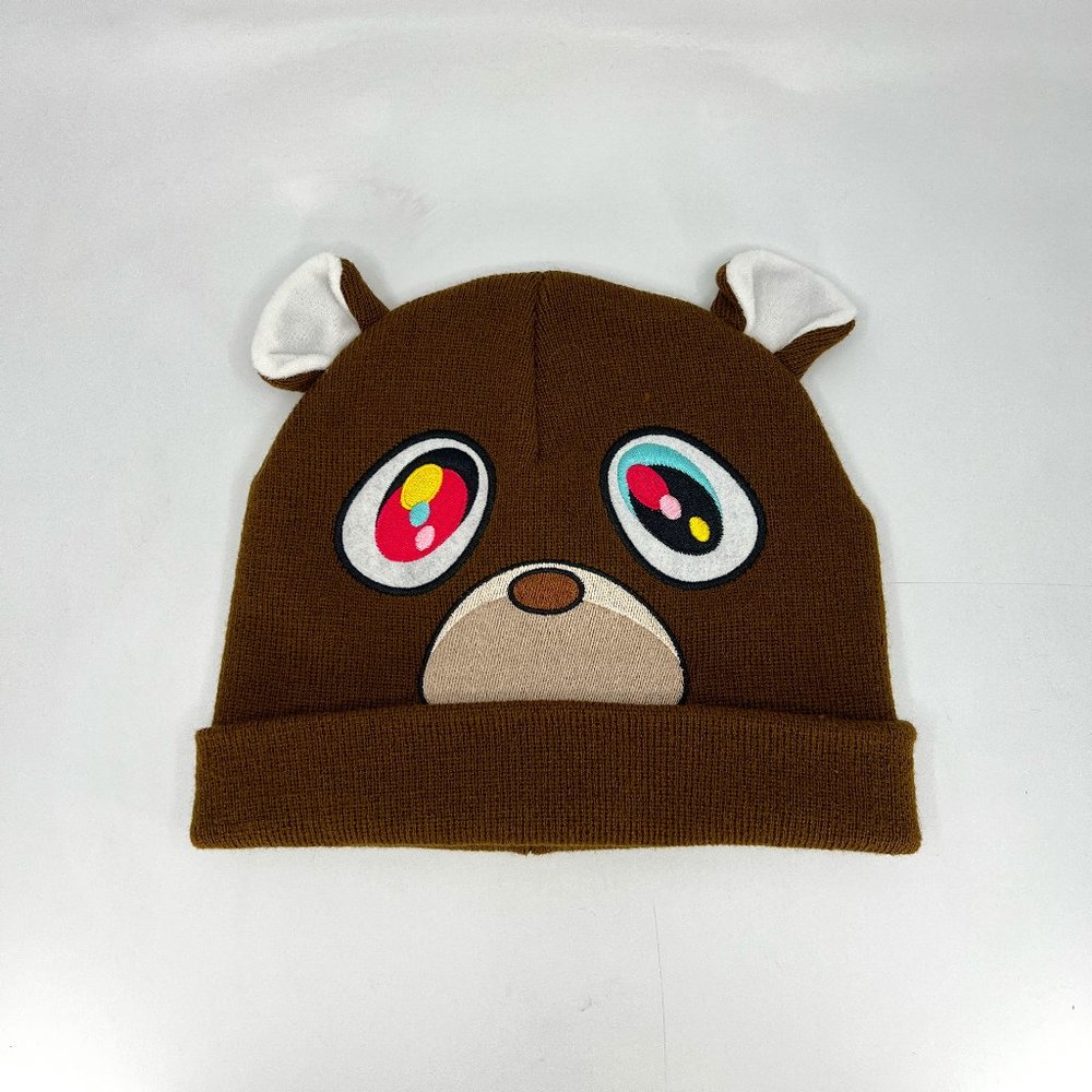 Kanye West College Dropout Graduation Bear Embroidered Beanie Hat